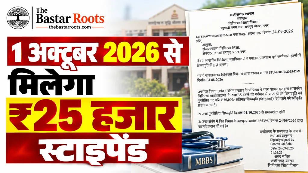 छत्तीसगढ़ MBBS इंटर्न स्टाइपेंड बढ़ा